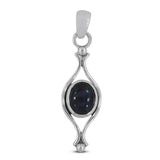 925 Sterling Silver Black Star Pendant