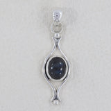 925 Sterling Silver Black Star Pendant