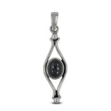 925 Sterling Silver Black Star Pendant