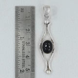 925 Sterling Silver Black Star Pendant