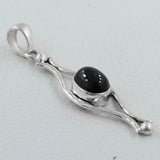 925 Sterling Silver Black Star Pendant