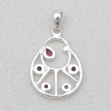 925 Sterling Silver Multi Tourmaline Pendants