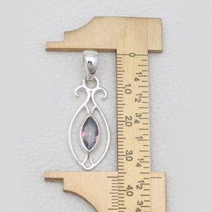 Mystic Quartz Gemstone Silver Pendants