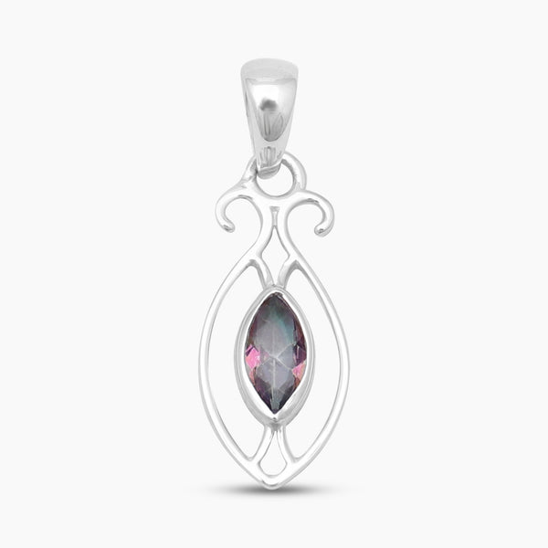 Mystic Quartz Gemstone Silver Pendants