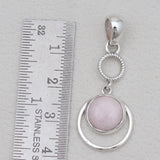 Pink Opal Silver Pendants