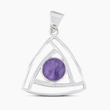 Rainbow Moonstone Silver Pendants