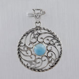 925 Sterling Silver Larimar Pendants