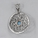 925 Sterling Silver Larimar Pendants