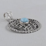 925 Sterling Silver Larimar Pendants