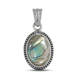 Abalone Shell Silver Pendant