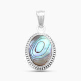 925 Sterling Silver Abalone Shell Pendants
