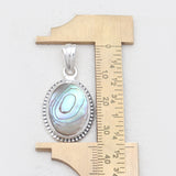 925 Sterling Silver Abalone Shell Pendants