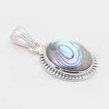 925 Sterling Silver Abalone Shell Pendants