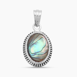 925 Sterling Silver Abalone Shell Pendants