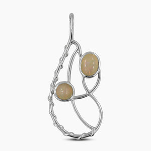 Natural Ethiopian Opal Silver Pendants