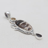 Peanut Wood Jasper Silver Pendants