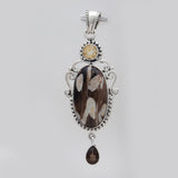 Peanut Wood Jasper Silver Pendants
