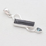 Green Tourmaline Silver Pendants