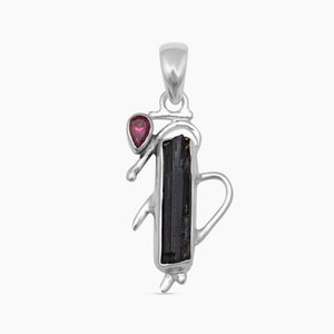 Black Tourmaline Silver Pendants