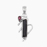 Black Tourmaline Silver Pendants