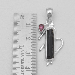 Black Tourmaline Silver Pendants