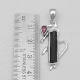 Black Tourmaline Silver Pendants