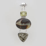 925 Silver Septarian Jasper Pendants