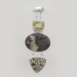 925 Silver Septarian Jasper Pendants