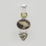 925 Silver Septarian Jasper Pendants