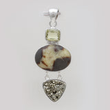 925 Silver Septarian Jasper Pendants
