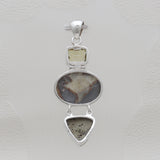 925 Silver Septarian Jasper Pendants