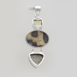 925 Silver Septarian Jasper Pendants