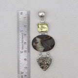 925 Silver Septarian Jasper Pendants