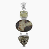 925 Silver Septarian Jasper Pendants