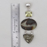 925 Silver Septarian Jasper Pendants