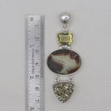 925 Silver Septarian Jasper Pendants