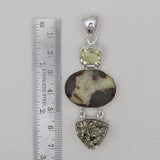 925 Silver Septarian Jasper Pendants