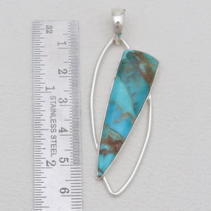 925 Sterling Silver Boulder Turquoise Pendants