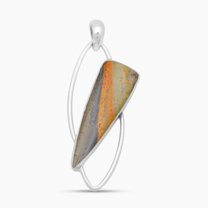 Mustard Jasper Silver Pendants