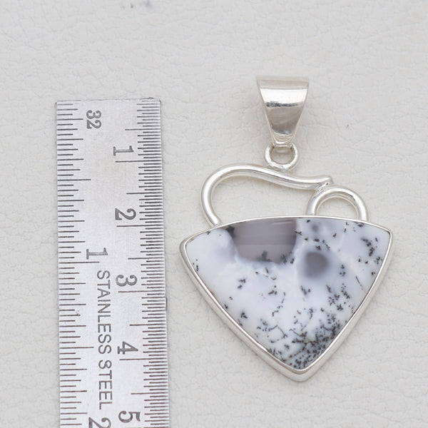 925 Silver Dendritic Opal Pendants