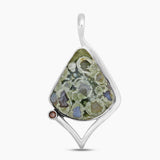 Rainforest jasper Silver Pendant Sets