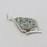 Rainforest jasper Silver Pendant Set