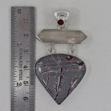 Rare Sonora Dendritic & Crystal Silver Pendant