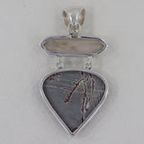 Rare Sonora Dendritic & Crystal Silver Pendant