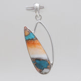 Turquoise Spiny Oyster Silver Pendants