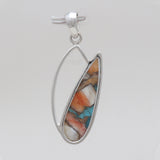 Turquoise Spiny Oyster Silver Pendants