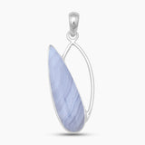 Blue Lace Agate Silver Pendants