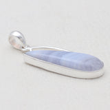 Blue Lace Agate Silver Pendants