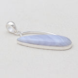 Blue Lace Agate Silver Pendants