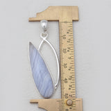 Blue Lace Agate Silver Pendants